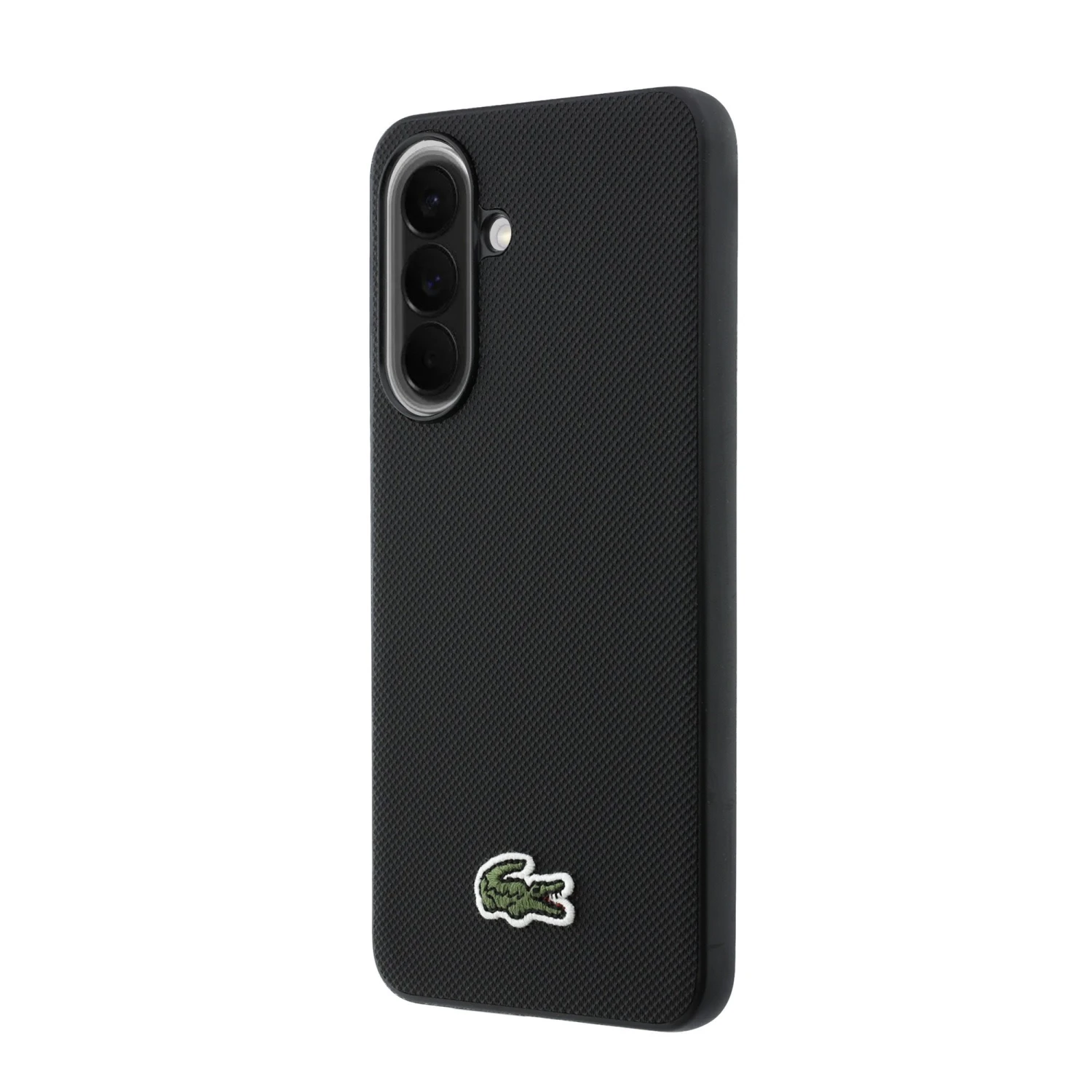 Lacoste Iconic Petit Pique Woven Logo MagSafe Zadní Kryt pro Samsung Galaxy A57 Black