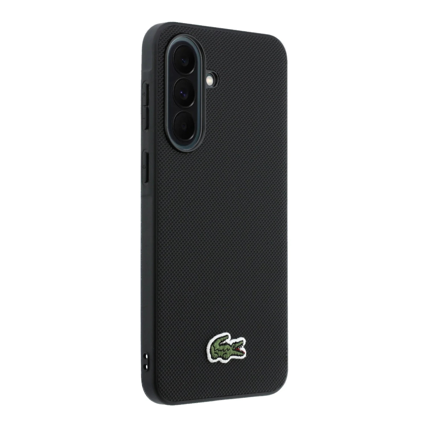 Lacoste Iconic Petit Pique Woven Logo MagSafe Zadní Kryt pro Samsung Galaxy A37 Black