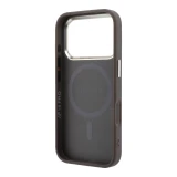 Guess PU Leather 4G Gold Frame MagSafe Zadní Kryt pro iPhone 18 Pro Brown