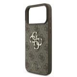 Guess PU 4G Metal Logo Zadní Kryt pro iPhone 18 Pro Brown