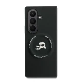 Zadní kryt Karl Lagerfeld PU Karl and Choupette Heads Magnetic pro Samsung Galaxy Z Fold8 Ultra, černá