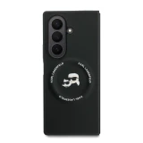Karl Lagerfeld PU Karl and Choupette Heads Magnetic Zadní Kryt pro Samsung Galaxy Z Fold 7 Black