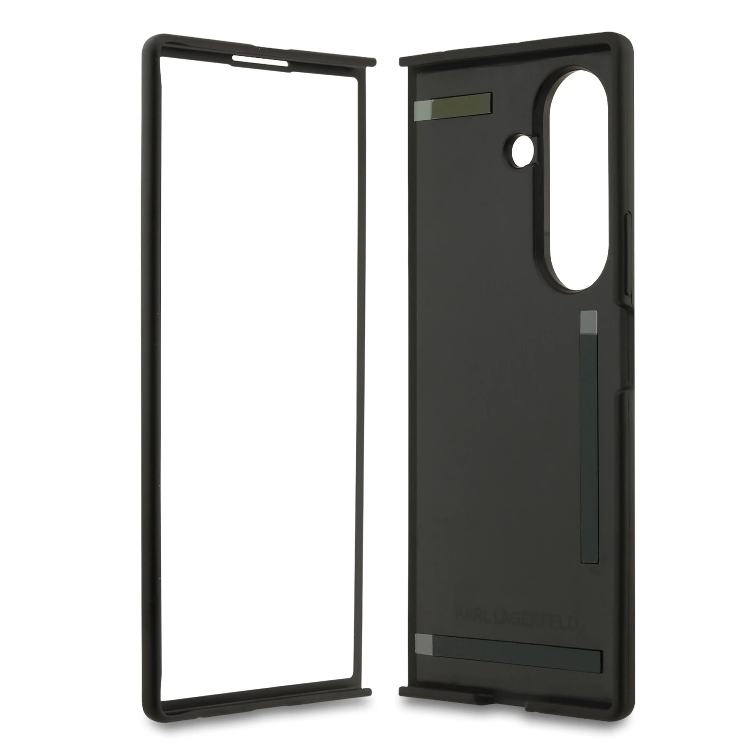 Karl Lagerfeld PU Karl and Choupette Heads Magnetic Zadní Kryt pro Samsung Galaxy Z Fold 7 Black
