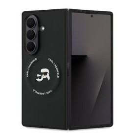 Karl Lagerfeld PU Karl and Choupette Heads Magnetic Zadní Kryt pro Samsung Galaxy Z Fold 8 Black