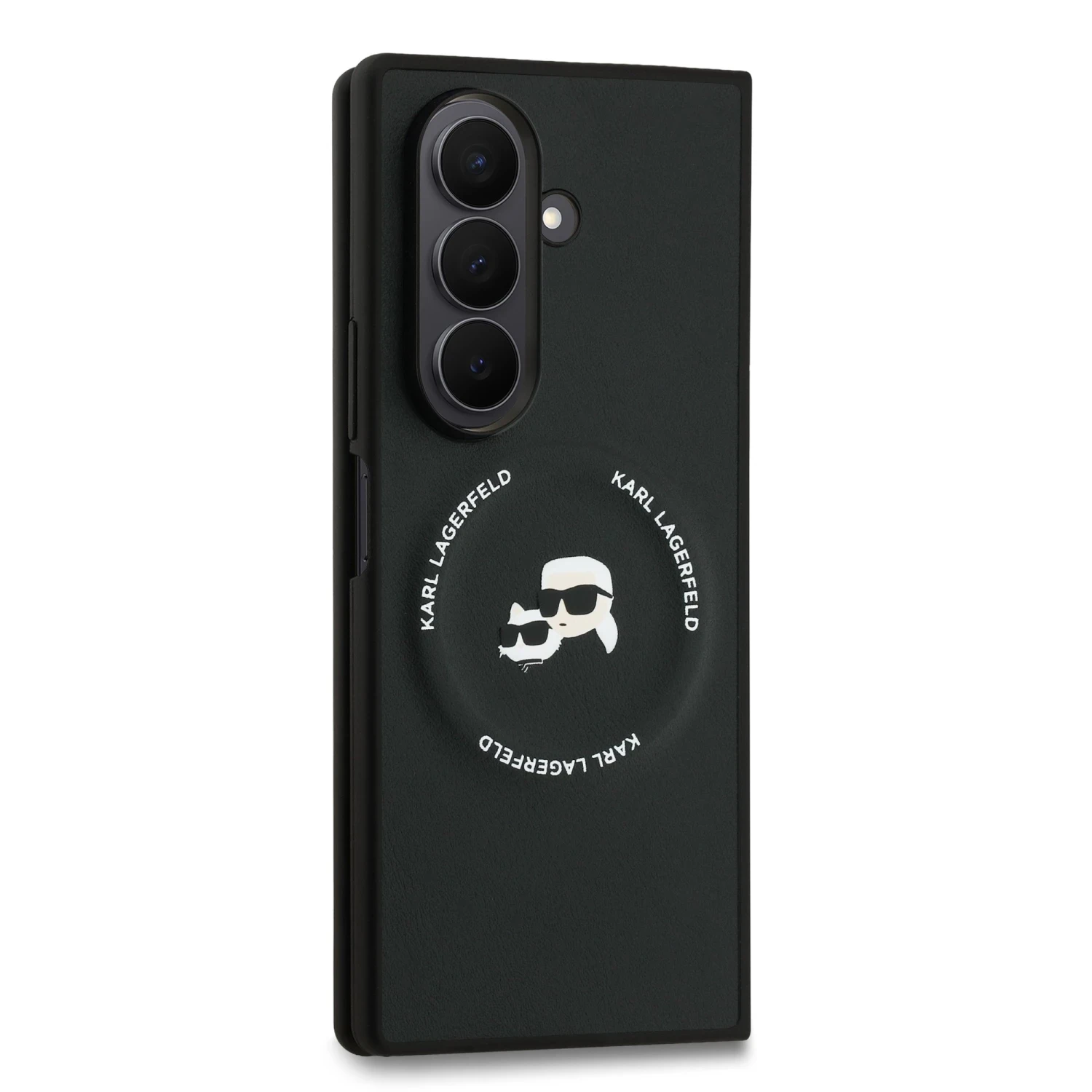 Zadní kryt Karl Lagerfeld PU Karl and Choupette Heads Magnetic pro Samsung Galaxy Z Fold8, černá