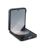 Zadní kryt Guess PU 4G Metal Logo pro Samsung Galaxy Z Flip8, šedá