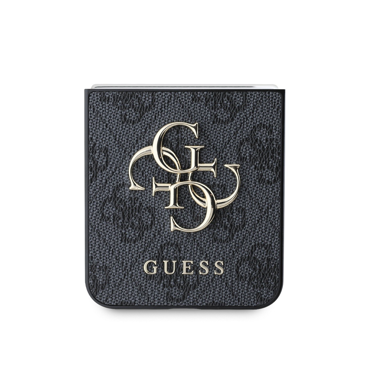 Zadní kryt Guess PU 4G Metal Logo pro Samsung Galaxy Z Flip8, šedá