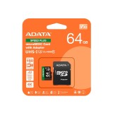 Adata Speed Plus /MicroSD/64GB/UHS-I U3/Class 10/ + Adaptér