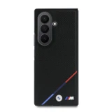 BMW M PU Perforated Tricolor Stripe Magnetic Zadní Kryt pro Samsung Galaxy Z Fold 8 Ultra Black