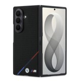 Zadní kryt BMW M PU Perforated Tricolor Stripe Magnetic pro Samsung Galaxy Z Fold8 Ultra, černá 