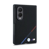 BMW M PU Perforated Tricolor Stripe Magnetic Zadní Kryt pro Samsung Galaxy Z Fold 8 Black
