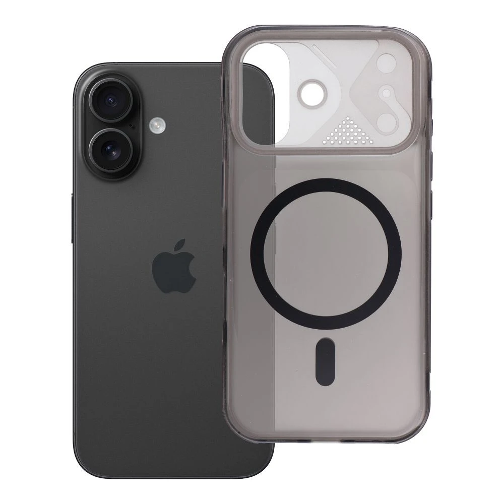 Case for iPhone 16 Aurora compatible with MagSafe black
