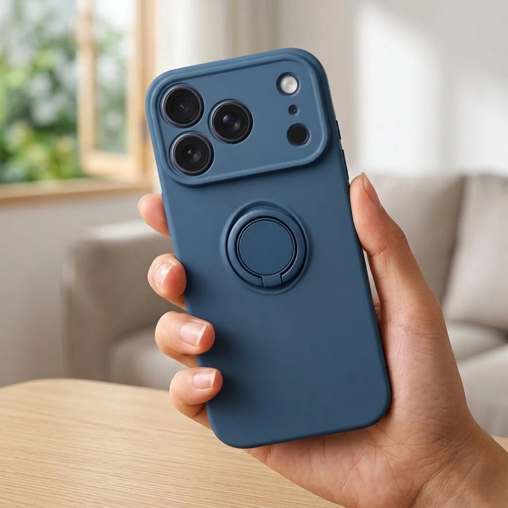 Case for iPhone 17 Pro / 18 Pro Silicone Ring dark blue