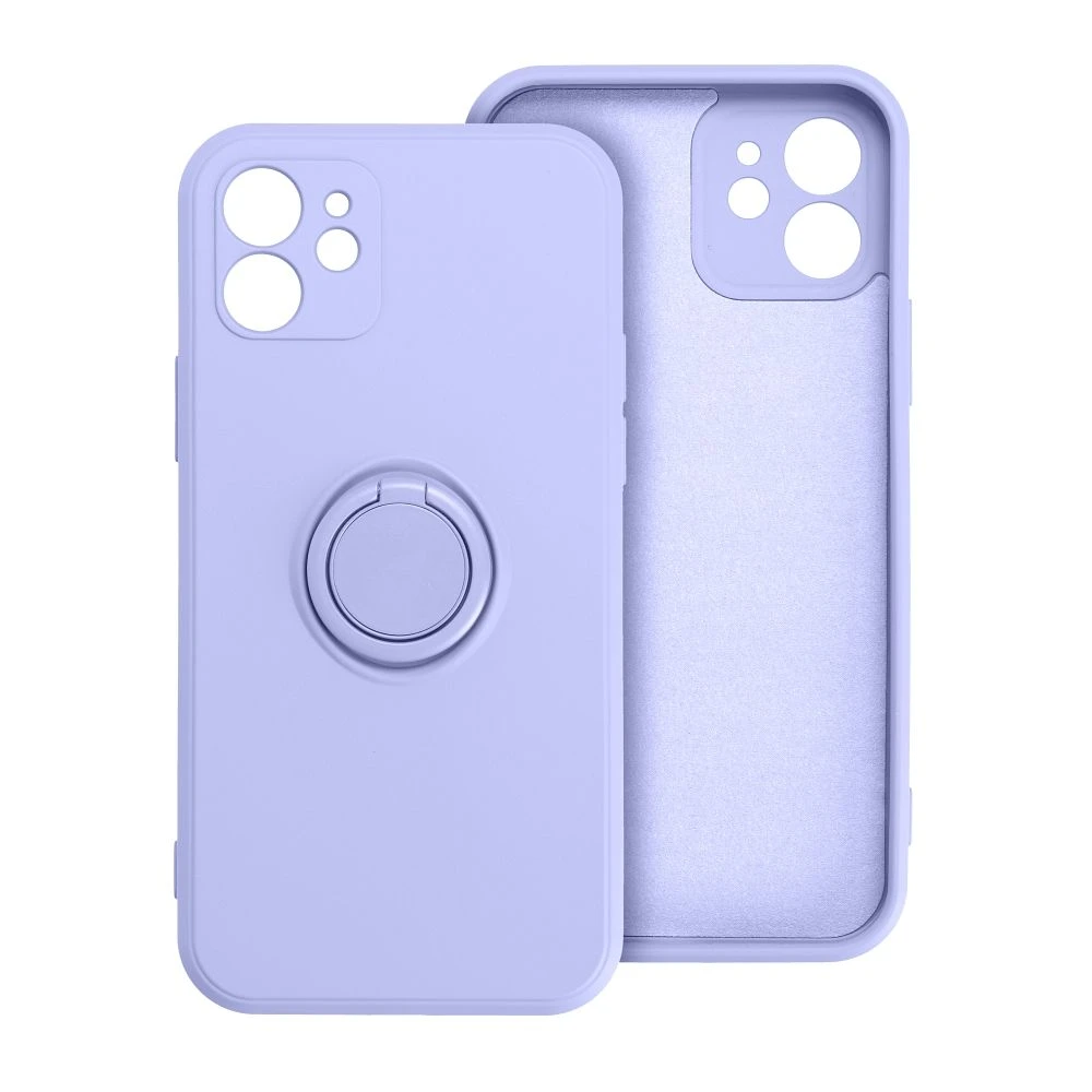 Case for iPhone 17 Pro / 18 Pro (low camera edge) Silicone Ring purple