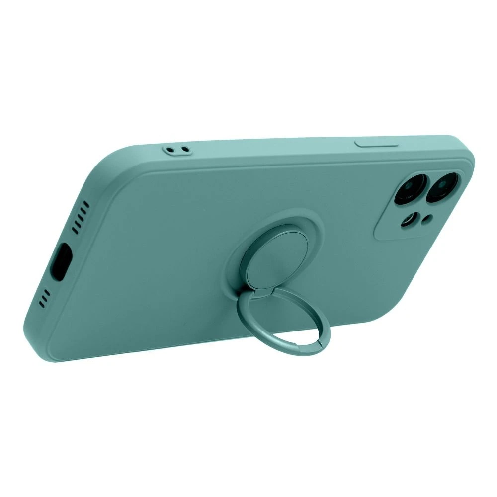 Zadní kryt SILICONE RING Case pro Apple iPhone 17, zelená