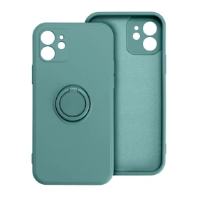 Case for iPhone 17 Pro / 18 Pro (low camera edge) Silicone Ring green
