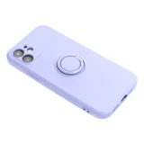 Case for iPhone 17 Pro Max / 18 Pro Max (low camera edge) Silicone Ring purple