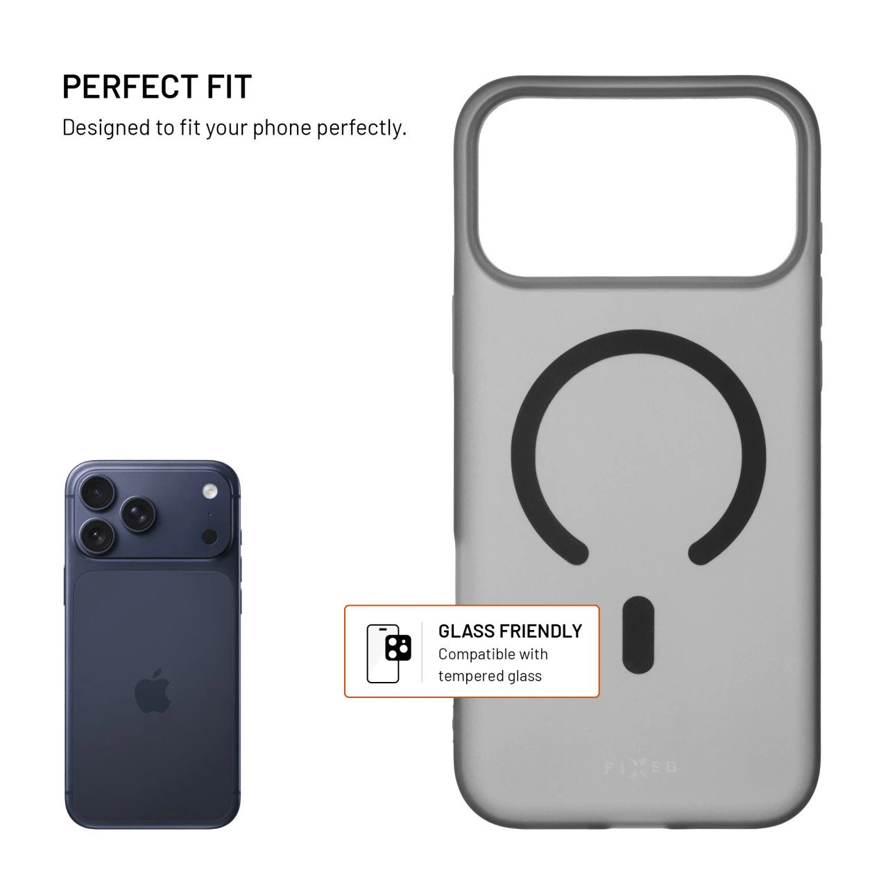 TPU gelový kryt FIXED MagStory s podporou MagSafe pro Apple iPhone 17 Pro Max, kouřový