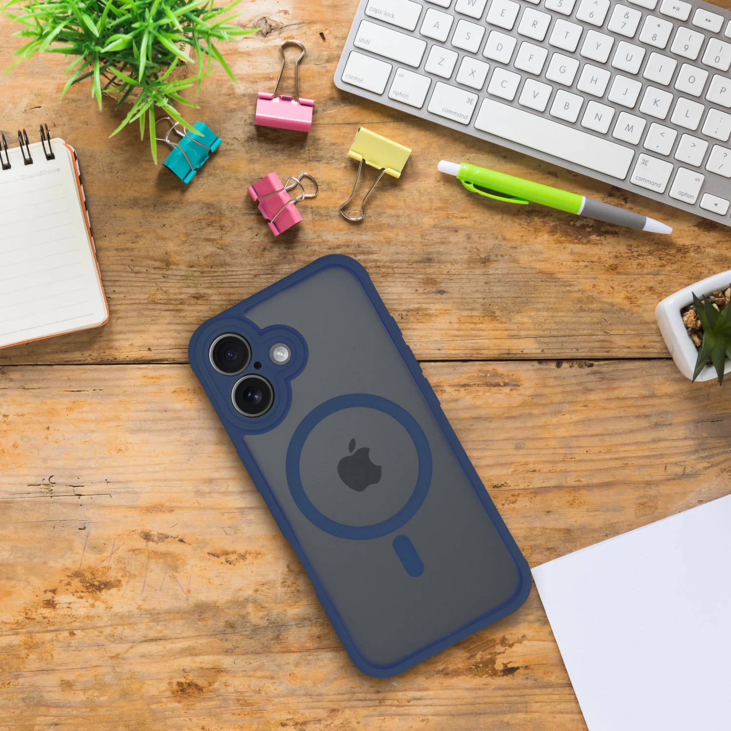 Case for Samsung A57 Full Matte Mag Cover compatible with MagSafe navy blue
