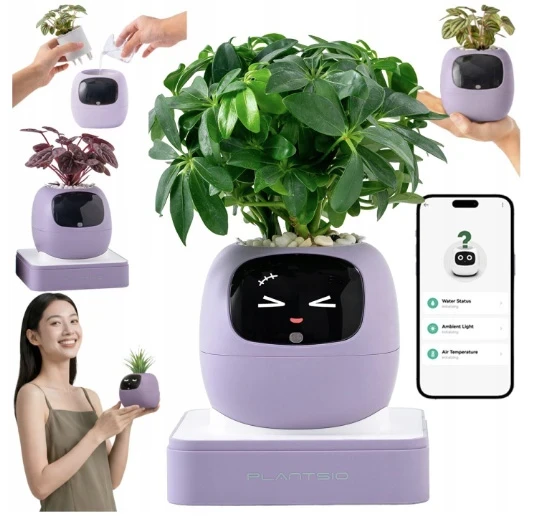 Inteligentní květináč PLANTSIO IVY gen 2 fialová