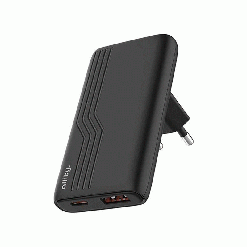 Nabíječka do sítě Allity ATC-02-65WAC 65W, 1xUSB, 1xUSB-C, černá