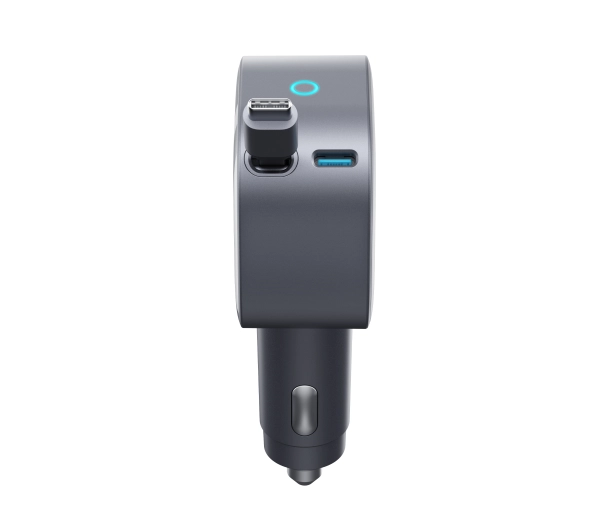 Nabíječka do auta Anker Nano 75W s navíjecím kabelem USB-C, šedá