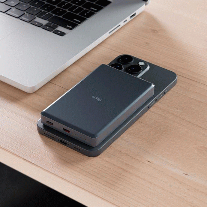 Bezdrátová powerbanka Allity APB-300 10000mAh, 20W, šedá