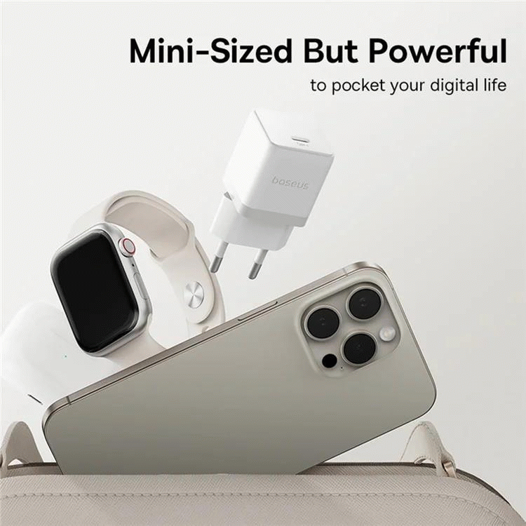 Nabíječka do sítě Baseus Palm 20W, 1xUSB-C, bílá