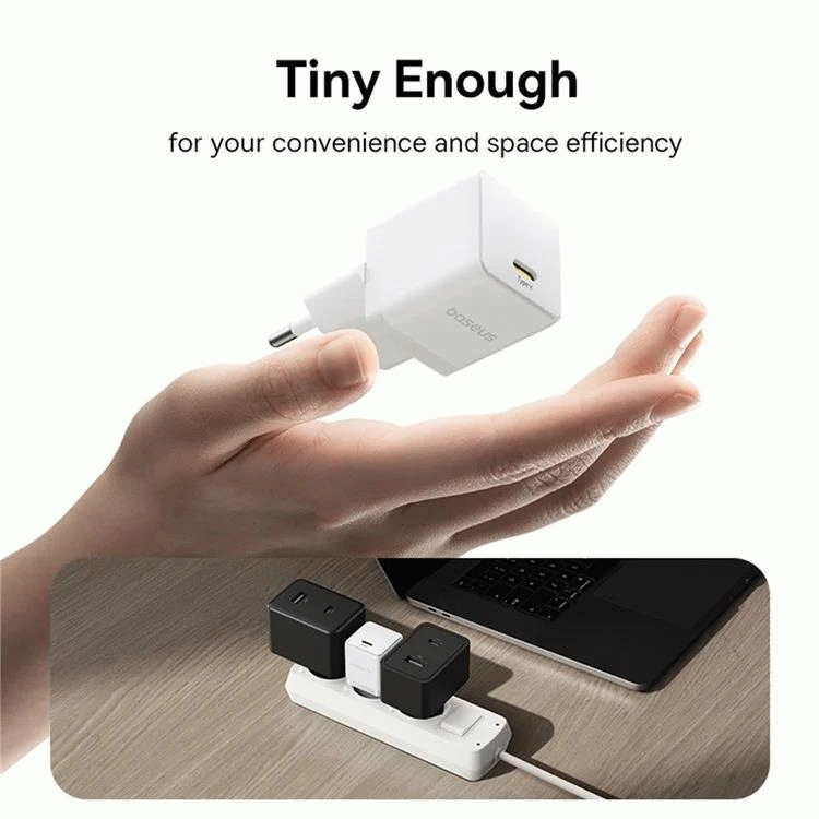 Nabíječka do sítě Baseus Palm 20W, 1xUSB-C, bílá