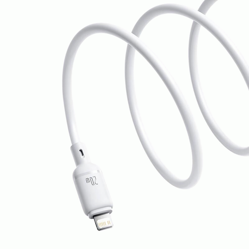 Datový kabel Baseus Silky USB-C/Lightning 1m 20W, bílá
