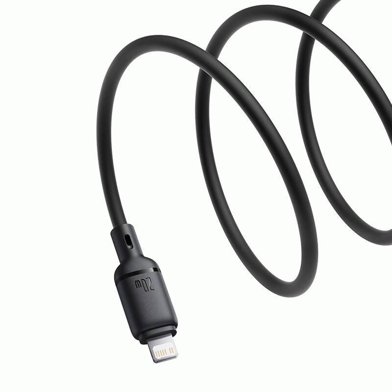 Kabel Baseus Silky USB-C/Lightning 1m 20W, černá