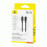 Kabel Baseus Silky USB-C/USB-C 1m 100W, černá