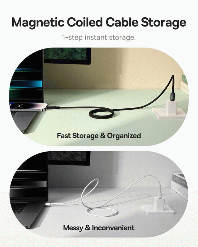 Magnetický kabel Baseus Tungsten USB-C/Lightning 1m 20W, černá