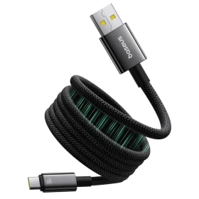 Magnetický kabel Baseus Tungsten USB/USB-C 1m 100W, černá
