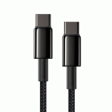 Datový kabel Baseus Tungsten Gold USB-C/USB-C 2m 100W, černá