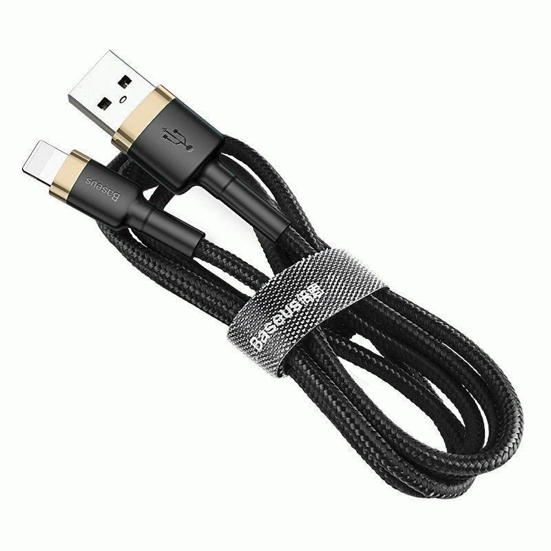 Datový kabel Baseus Cafule USB/Lightning 3m 2A, černo-zlatá