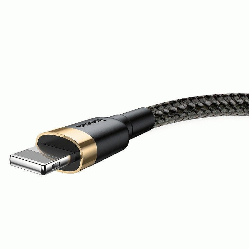 Datový kabel Baseus Cafule USB/Lightning 3m 2A, černo-zlatá