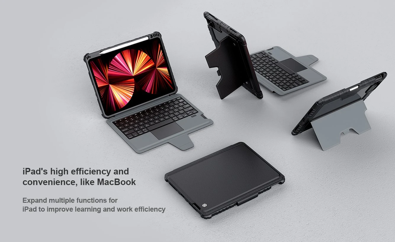 Nillkin Bumper Combo Keyboard Case pro iPad Air 4/5/10.9 2020/11 2024/2025/2026/Pro 11 2020/2021/2022 Black