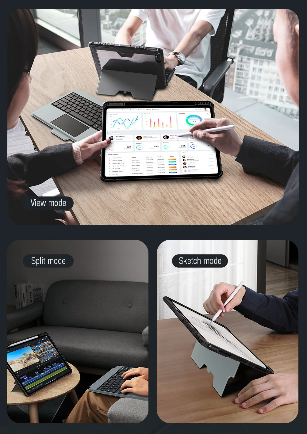 Nillkin Bumper Combo Keyboard Case (Backlit Version) pro iPad Pro 13 2024/25 Black