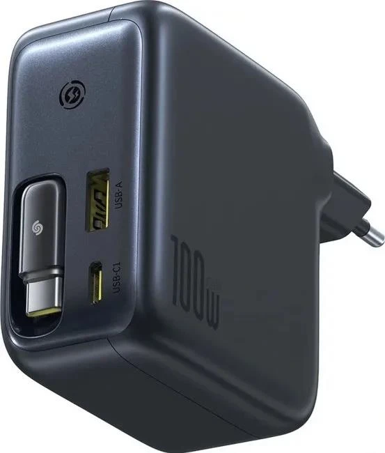 Nabíječka do sítě Baseus EnerCore CJ11 s kabelem USB-C, 100W 1xUSB-C, 1xUSB, černá