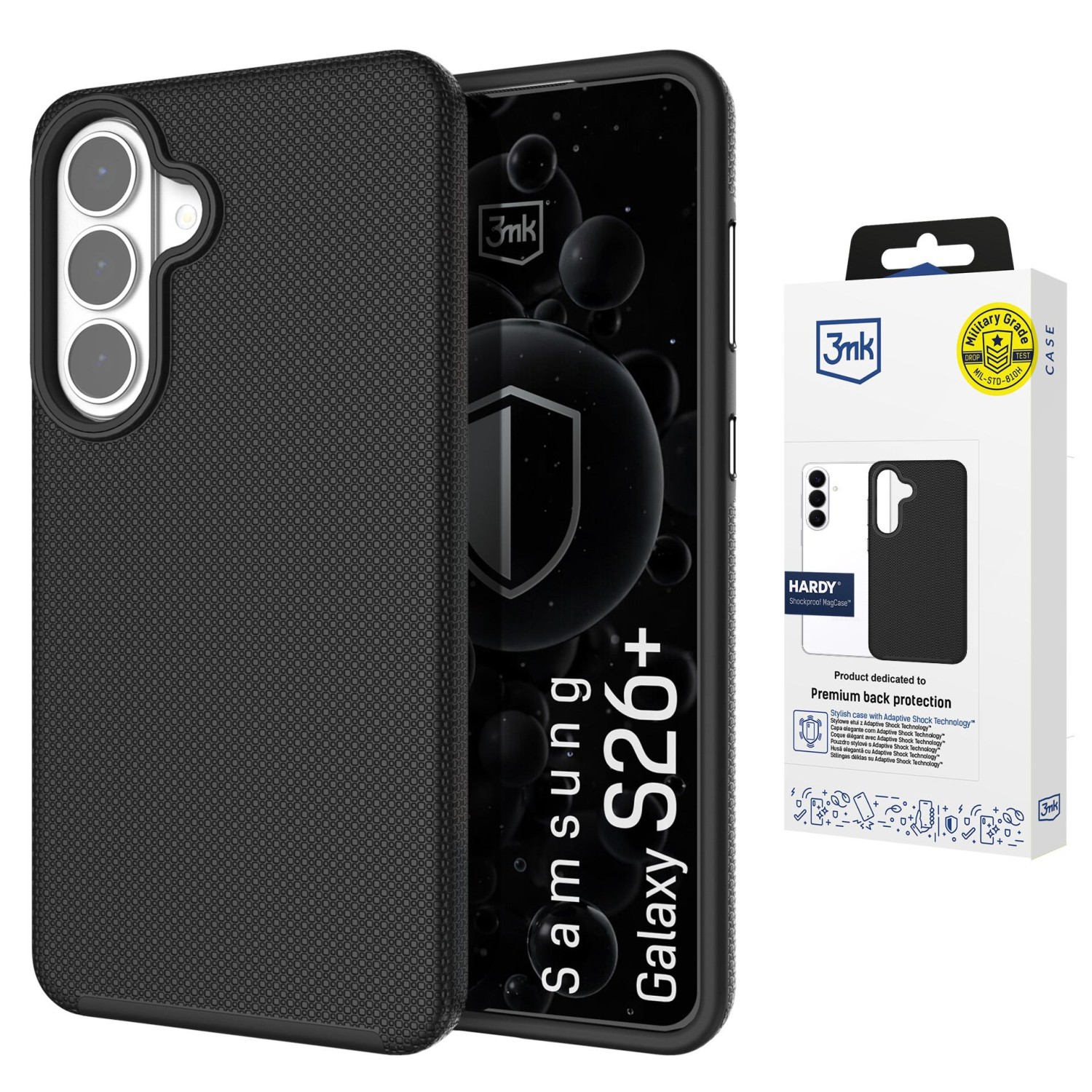 3mk ochranný kryt Hardy Shockproof MagCase pro Samsung Galaxy S26, černá