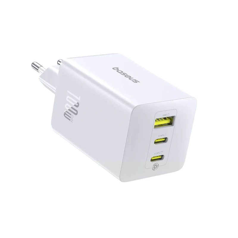 Nabíječka do sítě Baseus EnerFill FE11 100W 2xUSB-C, 1xUSB, bílá