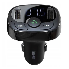 Bluetooth MP3 FM Transmiter Baseus CCTM-01 s nabíjením 2xUSB 3.4A, černá