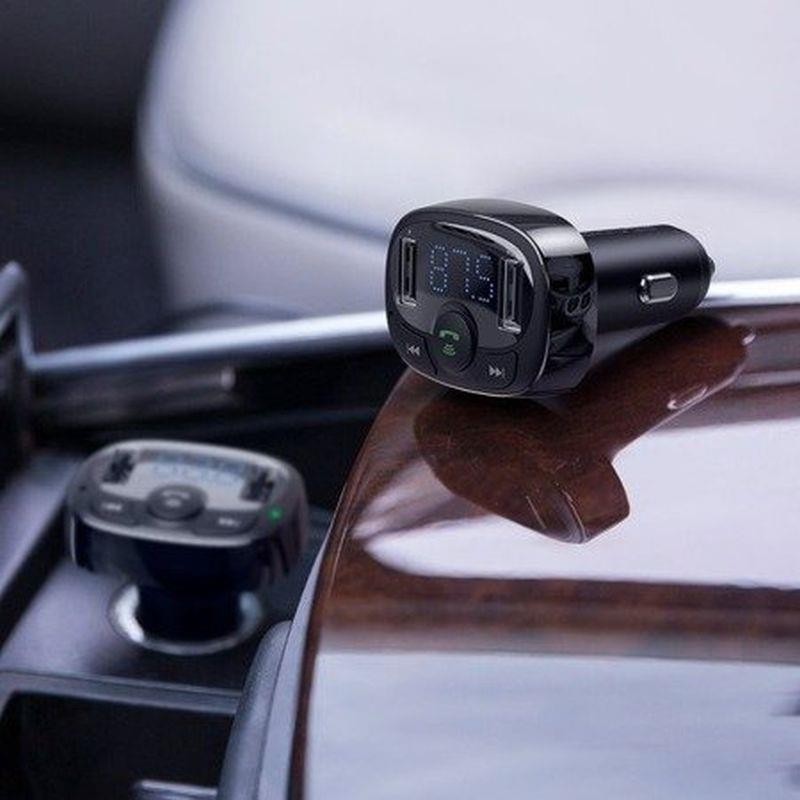 Bluetooth MP3 FM Transmiter Baseus CCTM-01 s nabíjením 2xUSB 3.4A, černá