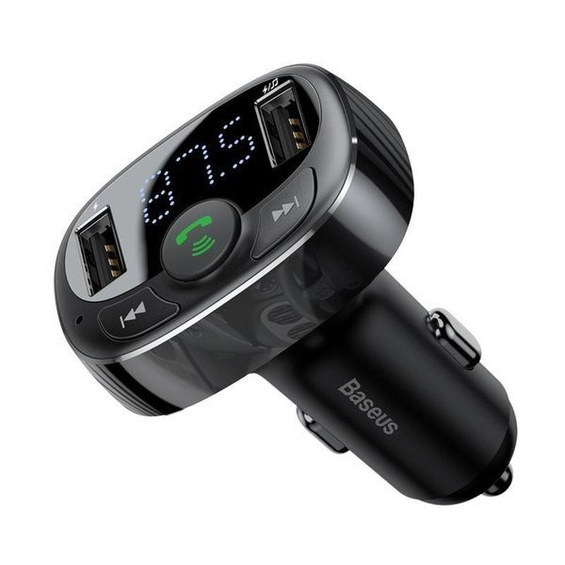 Bluetooth MP3 FM Transmiter Baseus CCTM-01 s nabíjením 2xUSB 3.4A, černá