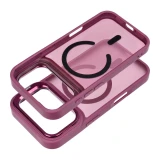Case for iPhone 17 Pro Max / 18 Pro Max Forcell F-Protect Shadow Stand Premium compatible with MagSafe dark cherry