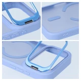 Case for iPhone 17 Pro Max / 18 Pro Max Forcell F-Protect Shadow Stand Premium compatible with MagSafe light blue