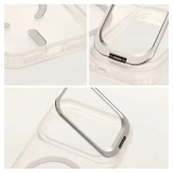 Case for iPhone 17 Pro Max / 18 Pro Max Forcell F-Protect Shadow Stand Premium compatible with MagSafe silver