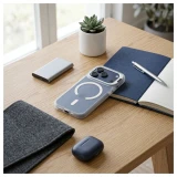 Case for iPhone 17 Pro Max / 18 Pro Max Forcell F-Protect Shadow Stand Premium compatible with MagSafe silver