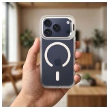 Case for iPhone 17 Pro Max / 18 Pro Max Forcell F-Protect Shadow Stand Premium compatible with MagSafe silver